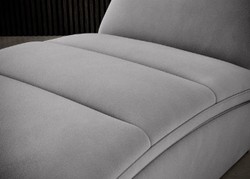 Casa Padrino chaise longue de terciopelo de lujo con cojín para la cabeza gris 170 cm