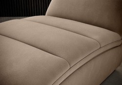 Casa Padrino chaise longue di lusso in velluto con cuscino poggiatesta marrone chiaro 170 cm