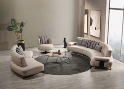 Casa Padrino luxury sofa with adjustable backrests beige / black 350 cm