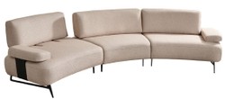 Casa Padrino luxury sofa with adjustable backrests beige / black 350 cm