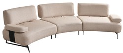 Casa Padrino luxury sofa with adjustable backrests beige / black 350 cm