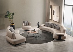 Casa Padrino sofá de lujo con respaldos regulables beige / negro 240 cm