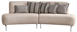 Casa Padrino sofá de lujo con respaldos regulables beige / negro 240 cm