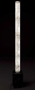 Luxus LED Stehleuchte Alabaster Schwarz