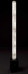 Casa Padrino lampadaire LED de luxe albâtre / noir H. 185 cm - Fabriqué en Italie
