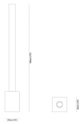 Casa Padrino lampadaire LED de luxe albâtre / noir H. 185 cm - Fabriqué en Italie