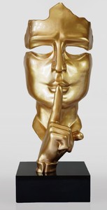Luxus XXL Deko Skulptur Gold Schwarz
