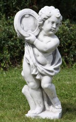 Casa Padrino ensemble de sculptures décoratives de jardin Art Nouveau de 4 gris H. 70 cm