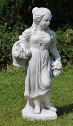 Casa Padrino Art Nouveau garden decorative sculptures set of 4 gray H. 75 cm