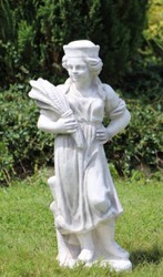 Casa Padrino Art Nouveau garden decorative sculptures set of 4 gray H. 75 cm