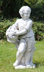 Casa Padrino Art Nouveau garden decorative sculptures set of 4 gray H. 75 cm
