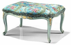 Luxus Barock Hocker Sitzhocker Fußhocker Türkis Gold