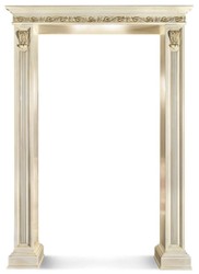 Casa Padrino luxury baroque door frame white / gold 187 x H. 262 cm - Made in Italy