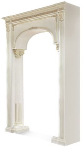 Casa Padrino luxury baroque door frame white / gold 200 x H. 308 cm - Made in Italy