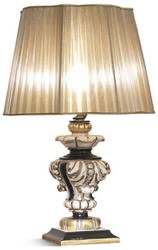 Casa Padrino lampe de table baroque de luxe ivoire / noir / or H. 41 cm - Fabriquée en Italie