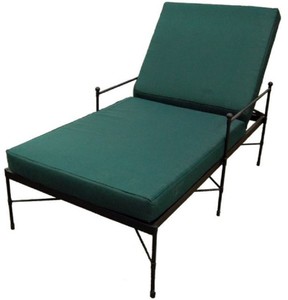 Casa Padrino luxury Art Nouveau garden lounger black / green 190 cm