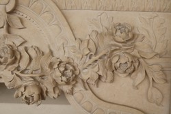 Casa Padrino marco de chimenea de mármol barroco de lujo beige 260 x A. 166 cm