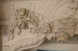 Casa Padrino marco de chimenea de mármol barroco de lujo beige 260 x A. 166 cm