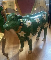 Casa Padrino sculpture décorative XXL vache vert 104 cm
