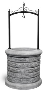 Casa Padrino fuente de jardín Art Nouveau gris / negro Ø 105 x A. 219 cm