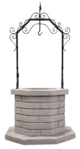 Casa Padrino fuente de jardín Art Nouveau gris / negro 119 x 119 x A. 213 cm