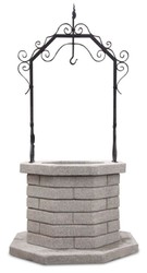 Casa Padrino fontaine de jardin Art Nouveau gris / noir 119 x 119 x H. 213 cm