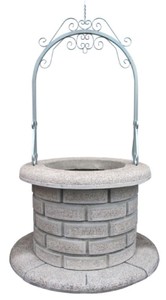 Casa Padrino fuente de jardín Art Nouveau gris / plata Ø 130 x A. 220 cm