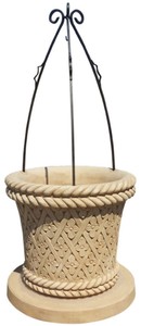 Casa Padrino fuente de jardín Art Nouveau beige / negro Ø 80 x A. 170 cm