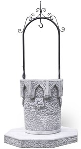 Casa Padrino fuente de jardín Art Nouveau gris / negro 110 x 110 x A. 195 cm