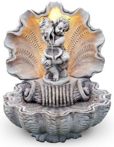 Casa Padrino fuente de jardín Art Nouveau gris 92 x 86 x A. 107 cm