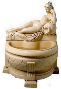 Casa Padrino fuente de jardín Art Nouveau beige 78 x 62 x A. 106 cm
