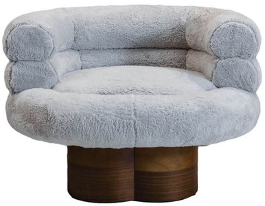 Luxus Wohnzimmer Hotel Sessel Grau Braun
