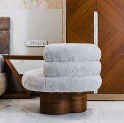 Casa Padrino luxury living room armchair gray / brown 100 cm