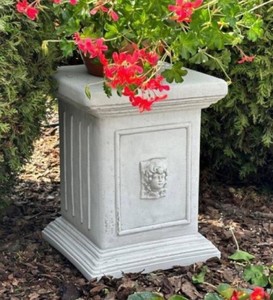 Casa Padrino colonna decorativa da giardino barocco in pietra grigio A. 44 cm
