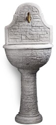 Casa Padrino fontaine murale Art Nouveau gris / laiton antique H. 122 cm