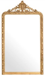 Casa Padrino specchio barocco di lusso in mogano oro antico A. 211 cm