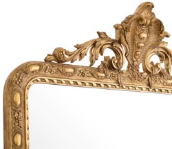 Casa Padrino specchio barocco di lusso in mogano oro antico A. 211 cm