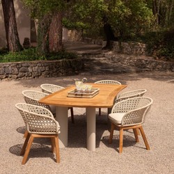 Casa Padrino luxury garden dining table natural / sand 230 cm