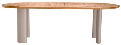 Casa Padrino Luxus Garten Esstisch Naturfarben / Sandfarben 247 cm