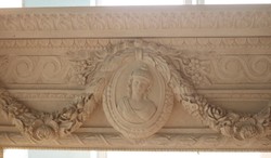 Casa Padrino cornice del camino in marmo barocco di lusso beige 290 x A. 165 cm