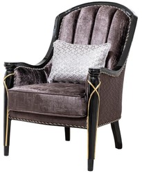 Casa Padrino poltrona barocco di lusso viola / nero / oro A. 112 cm