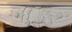 Prunkvolle Luxus Barock Marmor Kaminumrandung Weiß