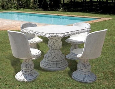 Casa Padrino conjunto de muebles de jardín y terraza barrocos gris antiguo