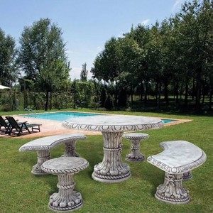 Casa Padrino Barock Garten & Terrassen Möbel Set Grau