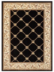 Luxus Barock Wohnzimmer Teppich Wollteppich Schwarz