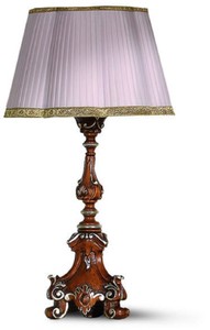 Casa Padrino luxury baroque table lamp brown / purple H. 78 cm - Made in Italy
