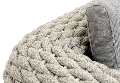 Casa Padrino Luxus 3er Gartensofa Grau / Beige / Weiß 258 cm