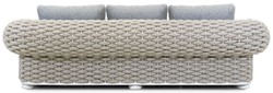 Casa Padrino luxury 3 seater garden sofa gray / beige / white 258 cm