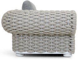 Casa Padrino luxury 3 seater garden sofa gray / beige / white 258 cm