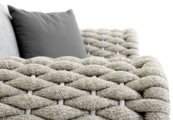 Casa Padrino luxury 3 seater garden sofa gray / beige / white 258 cm
